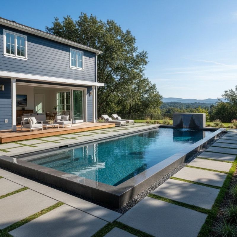 Poolside Concrete Installation